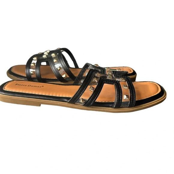 PIERRE DUMAS EMPRESS-20 SANDAL IN BLACK SIZE 10 - Picture 3 of 7